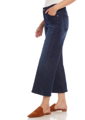 Women's Wide Leg Cropped Denim Jeans