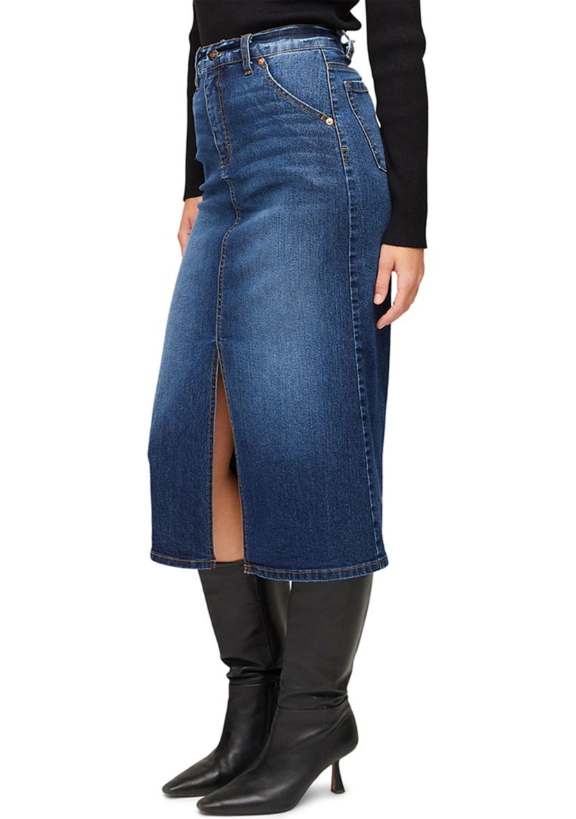 Womens Denim Midi Skirt