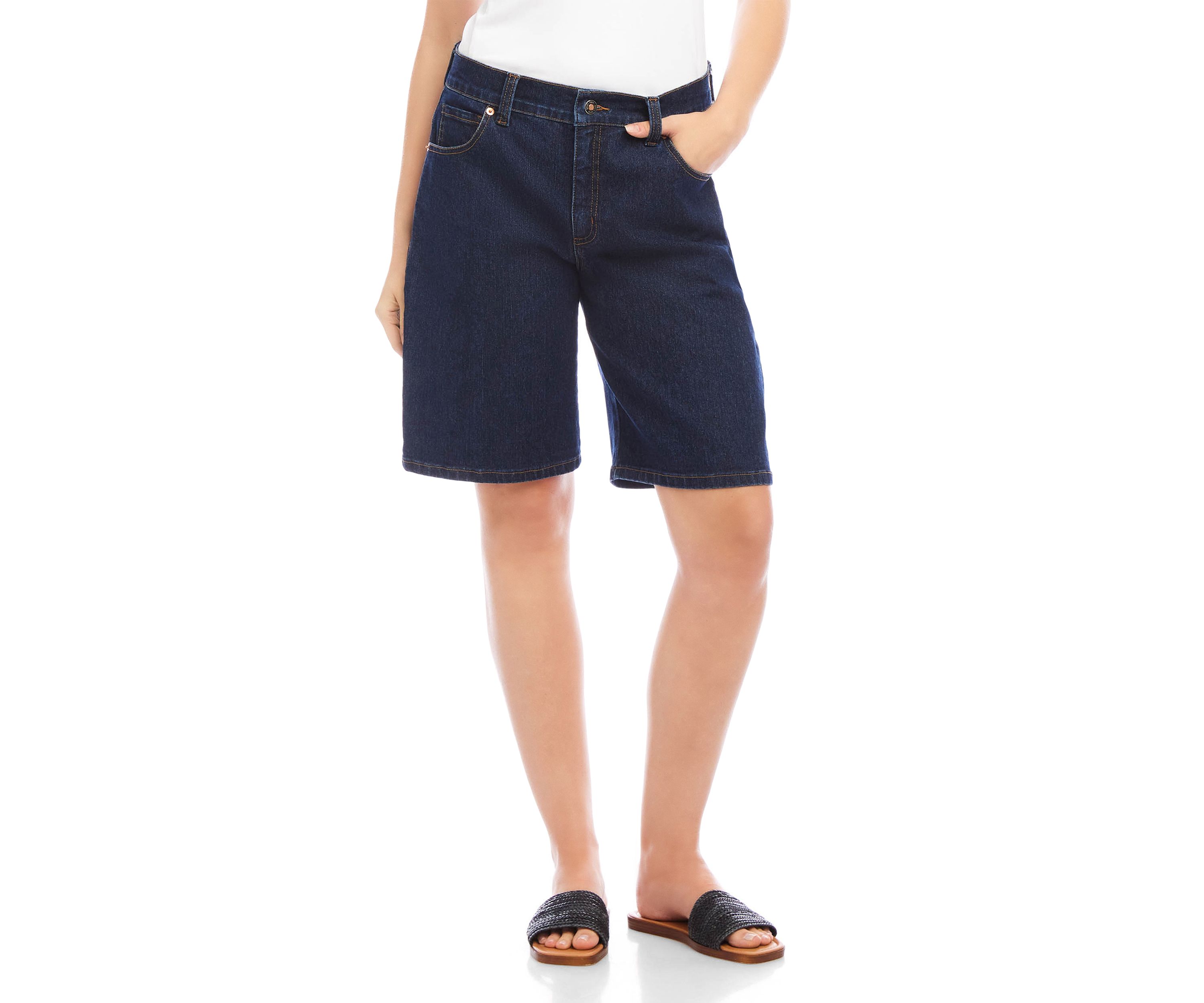 Womens Denim Bermuda Shorts