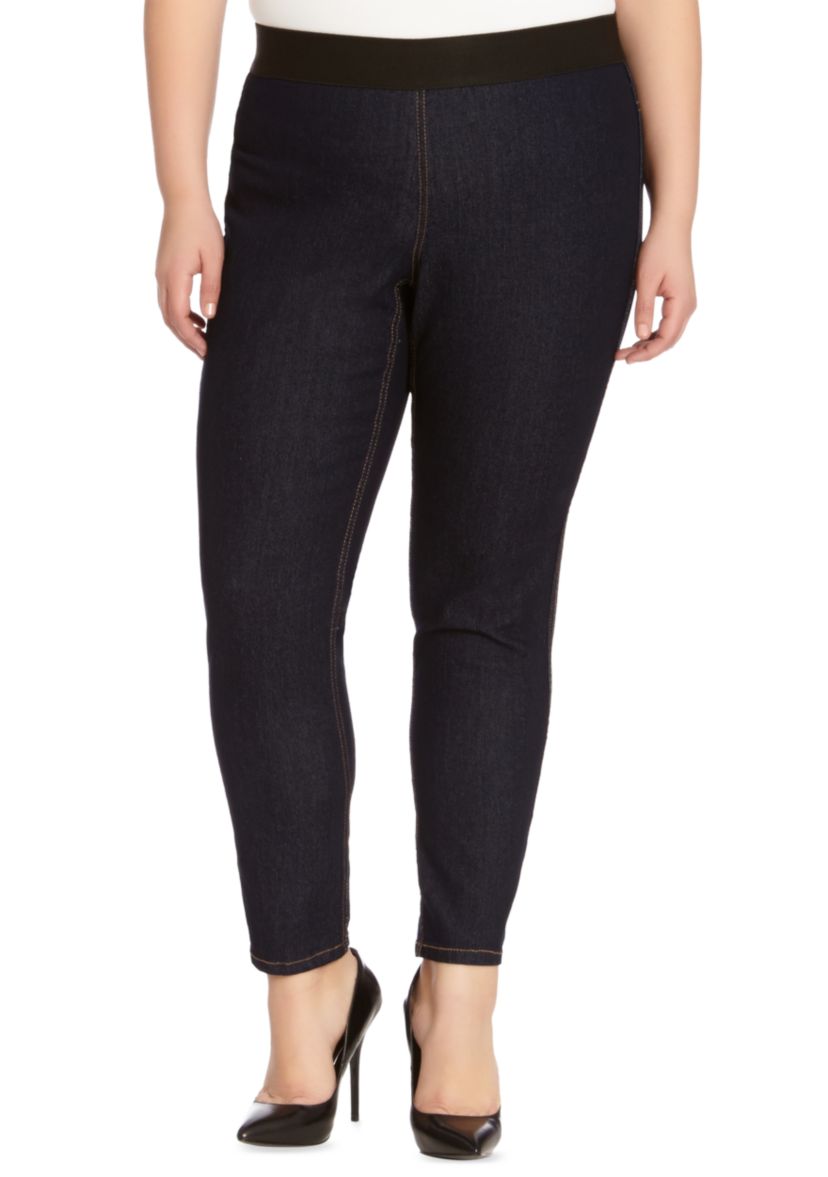 Plus Size Dark Rinse Jeggings