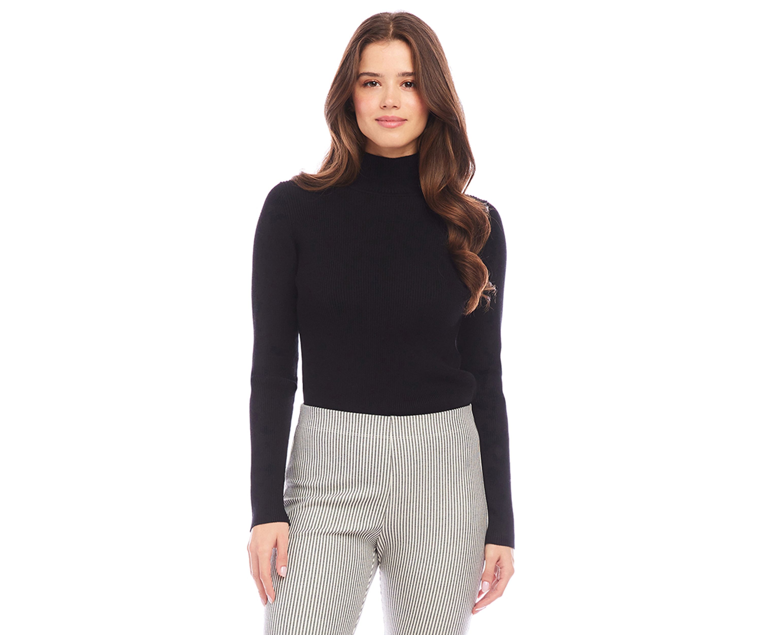 Womens Ribbed Turtleneck Sweater