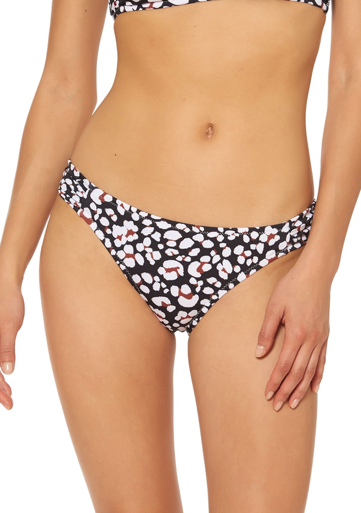 Side Shirred Swim Hipster Bottoms