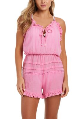 Jessica Simpson Women's Seashell Swim Cover Up Romper