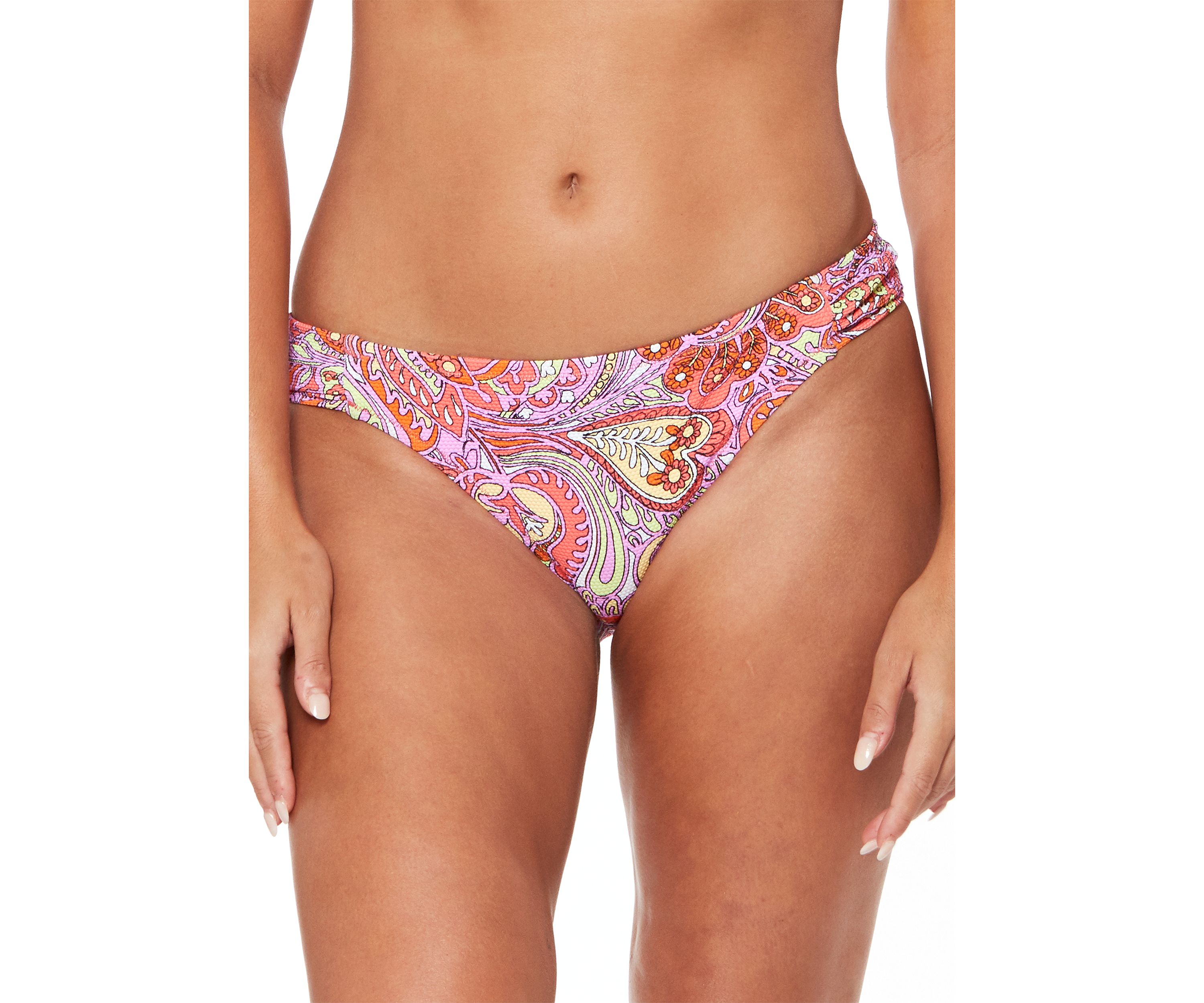 Flower Child Side Shirred Hipster Swim Bottoms