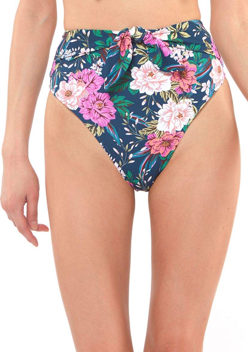 Floral High Waisted Swim Bottoms 