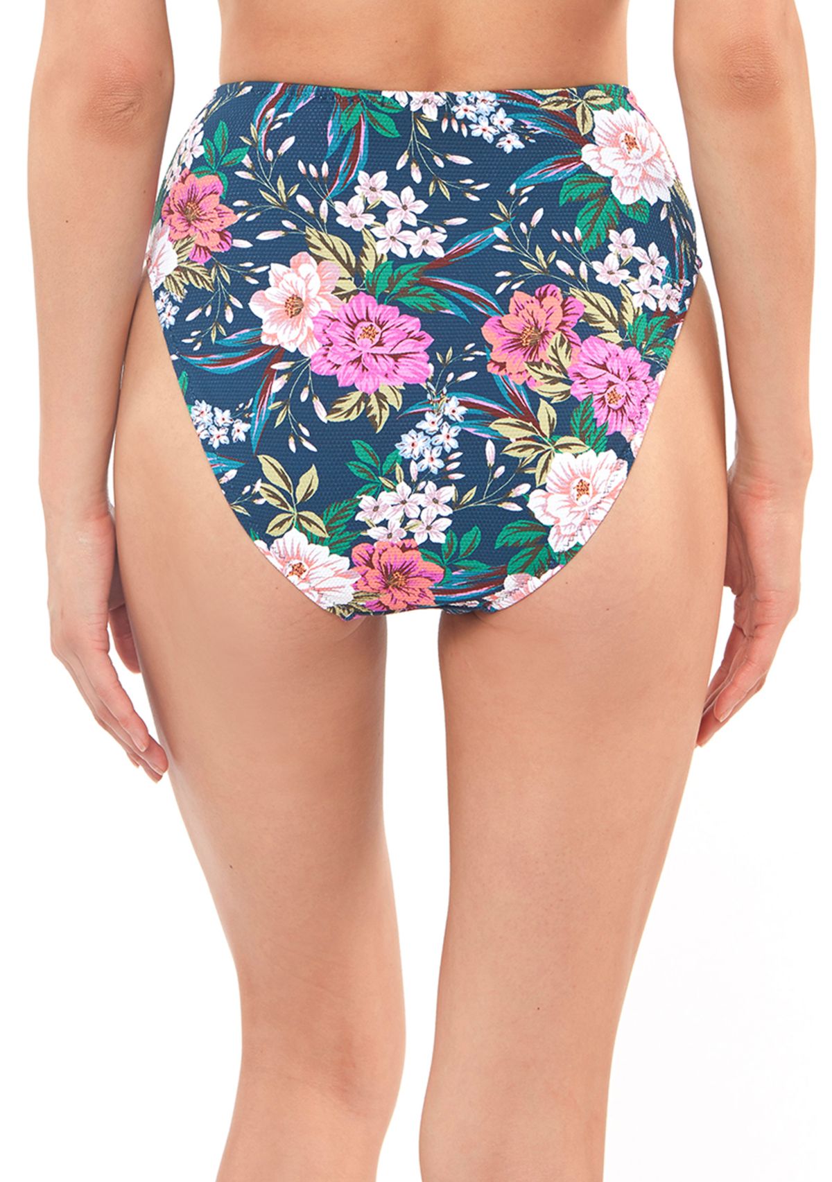Floral High Waisted Swim Bottoms 