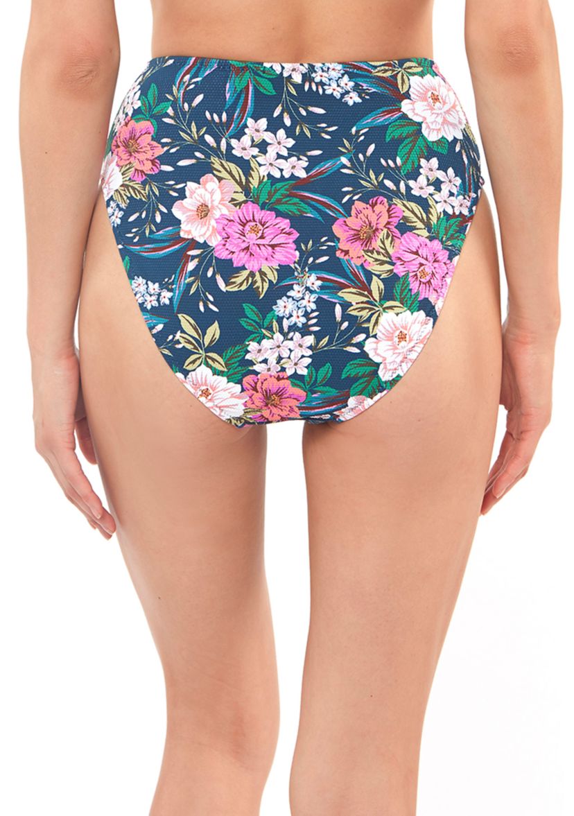 Floral High Waisted Swim Bottoms 