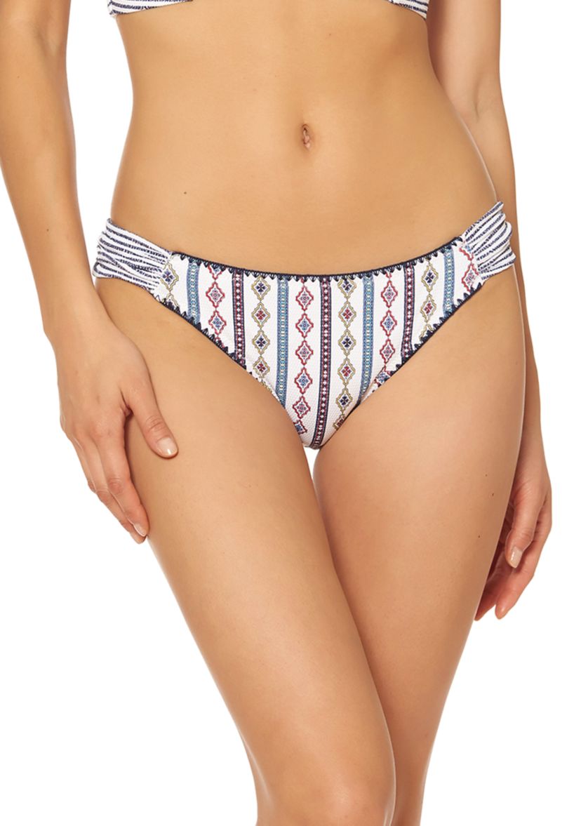 Side Shirred Swim Hipster Bottoms