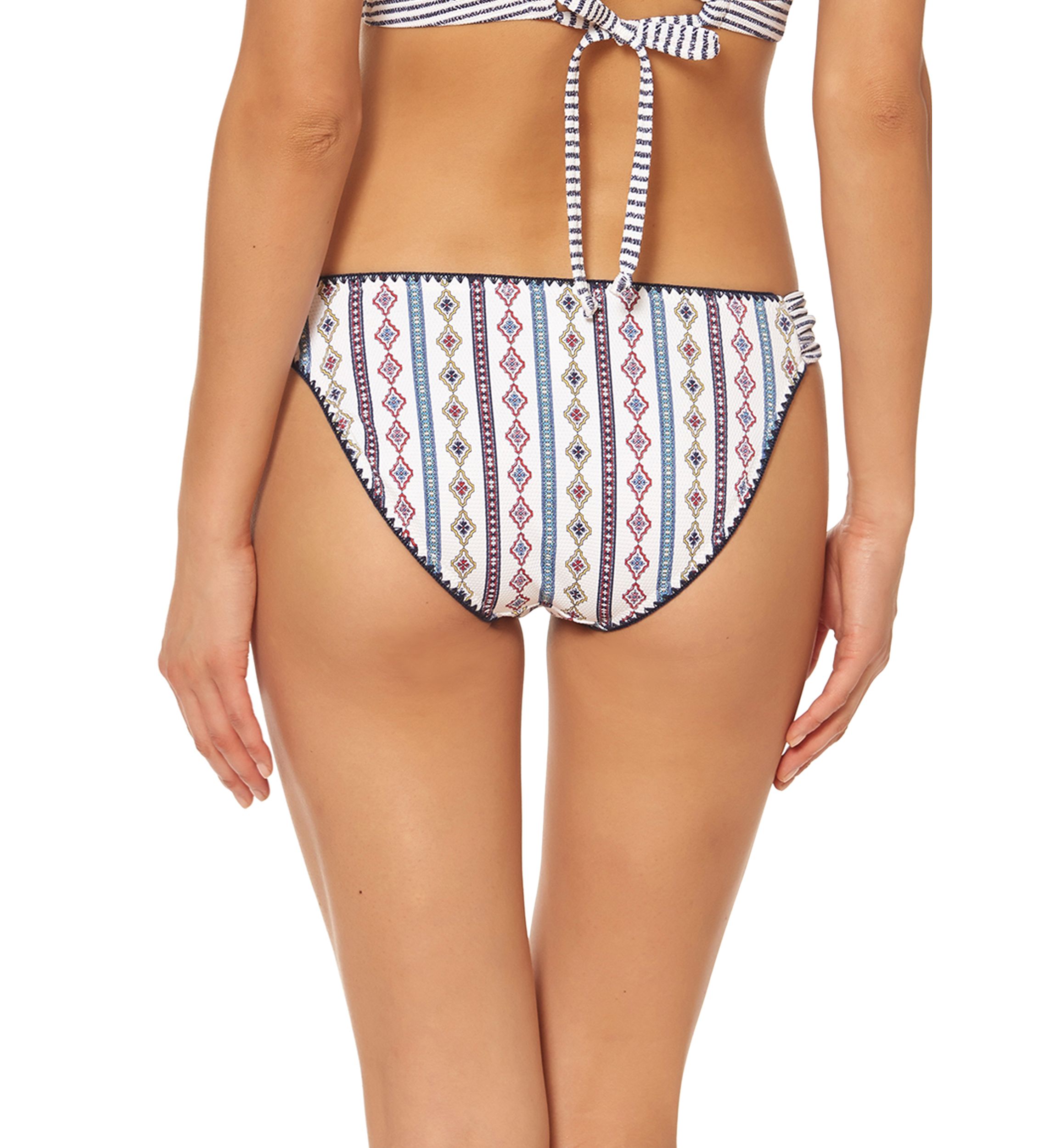 Side Shirred Swim Hipster Bottoms