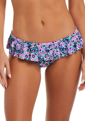 Jessica Simpson Women's Small Blessings Ruffle Swim Bottoms