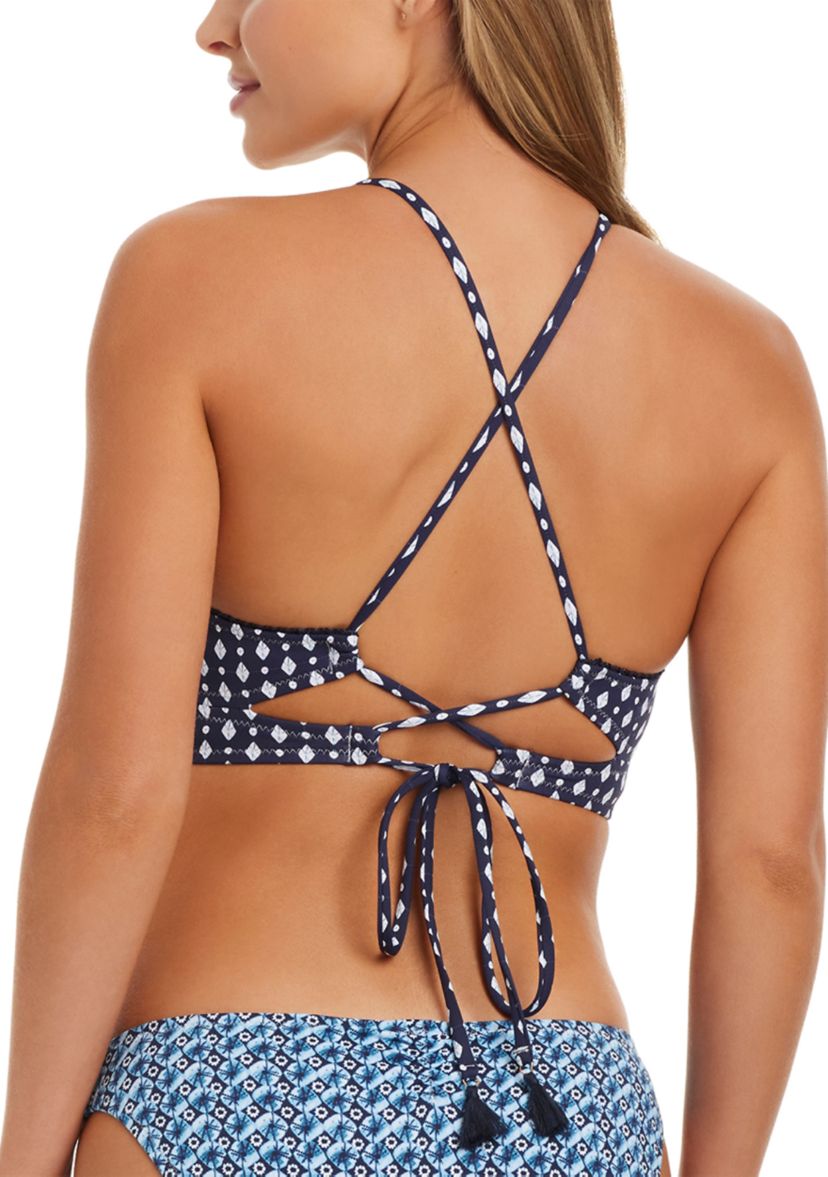 Shibori Cropped Cami Swim Top 