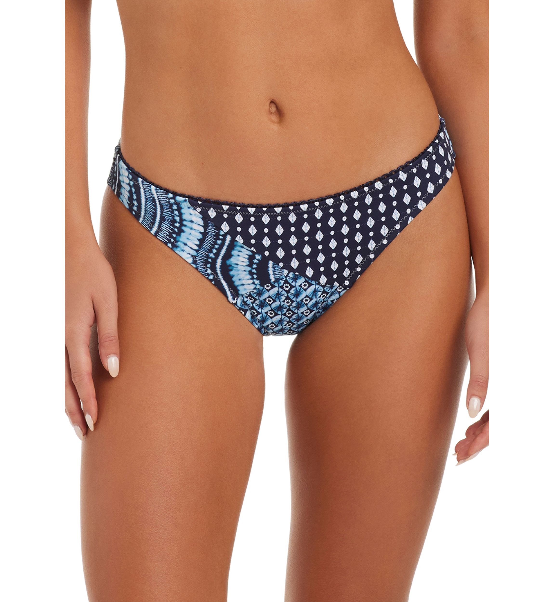 Shibori Shirred Bikini Swim Bottoms