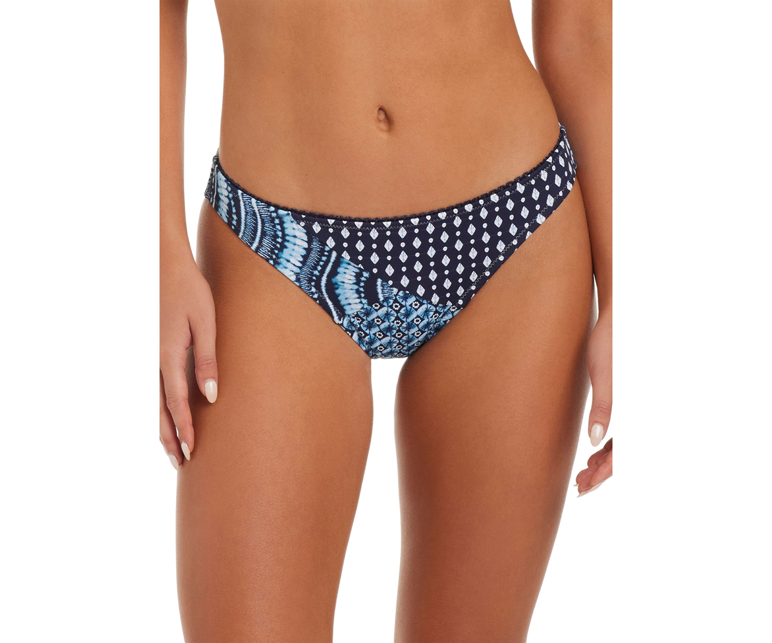 Shibori Shirred Bikini Swim Bottoms
