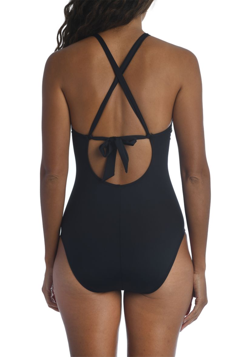 High Neck One Piece Swimsuit