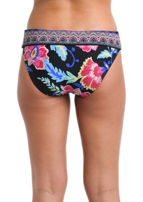 Midnight Magic Shirred Hipster Swim Bottoms