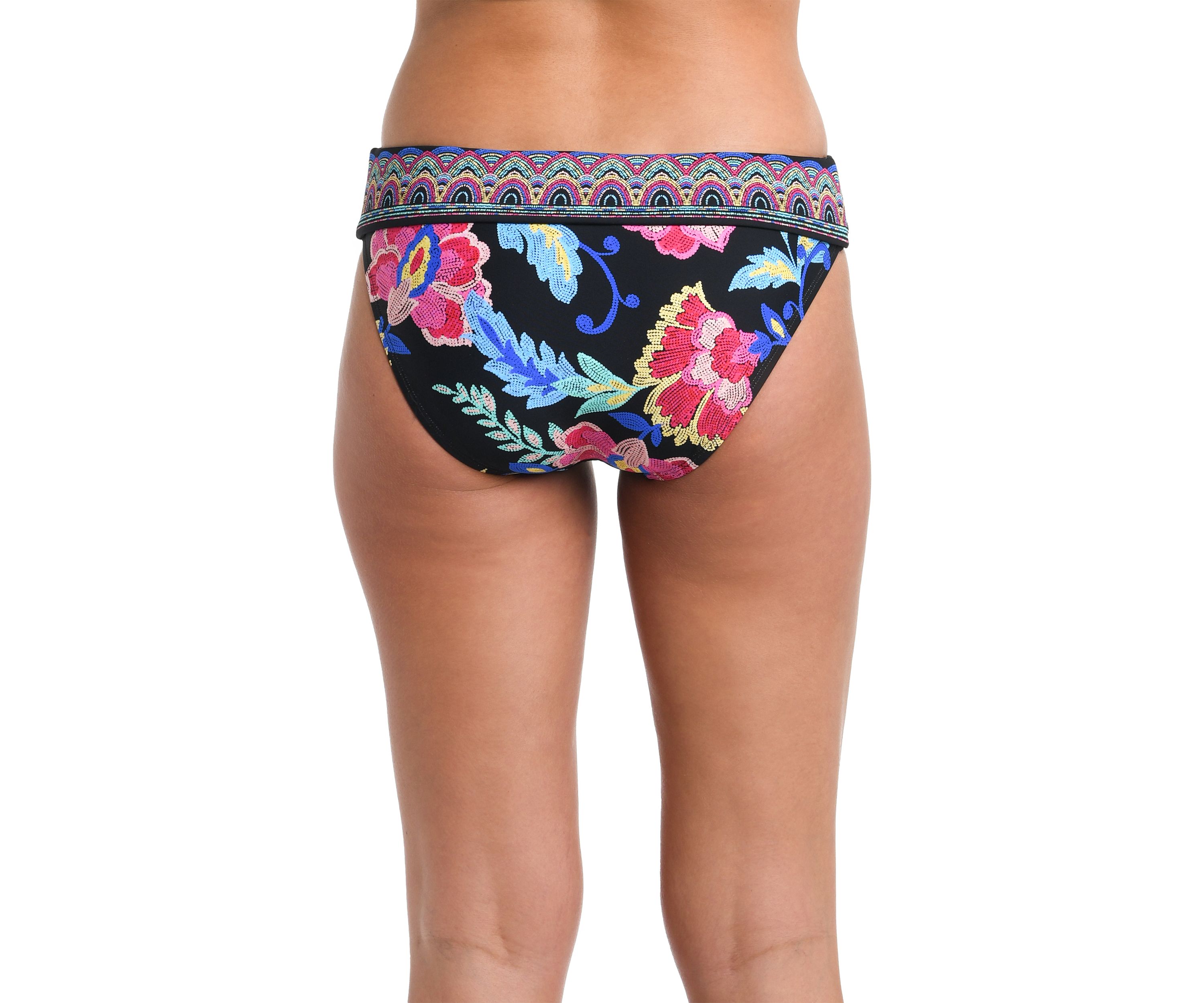 Midnight Magic Shirred Hipster Swim Bottoms