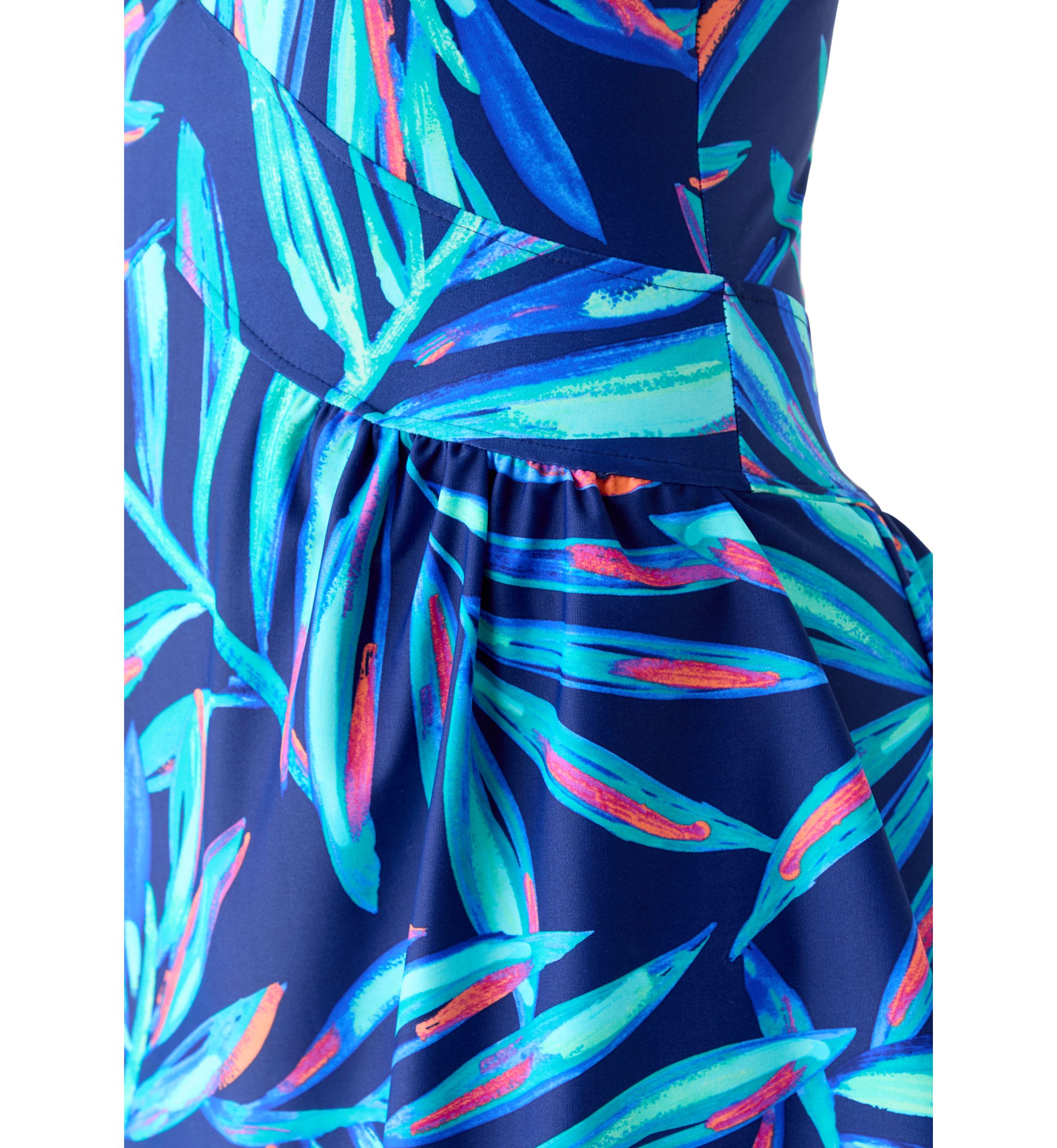 Womens Palm Leaves Swimdress
