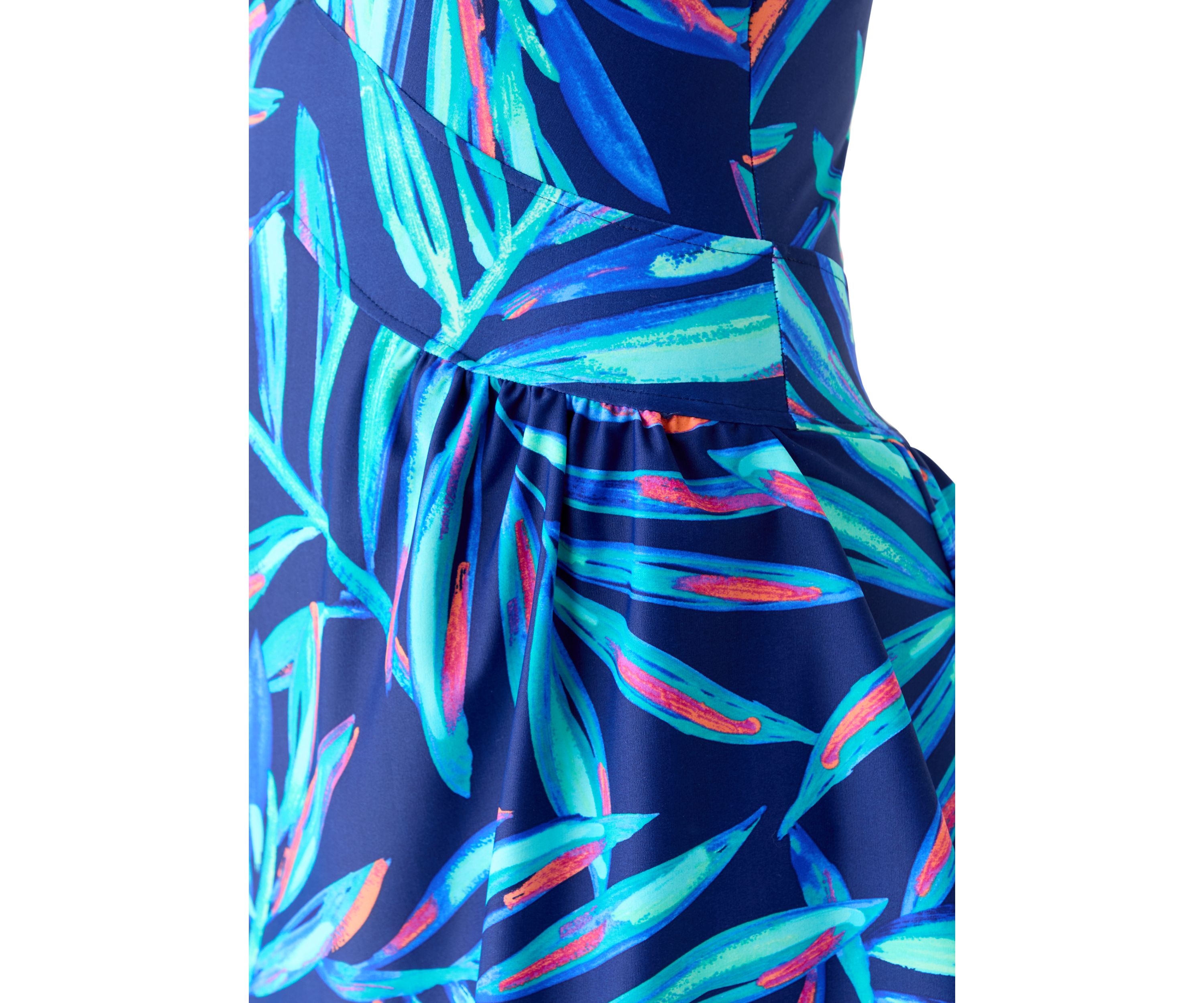 Womens Palm Leaves Swimdress