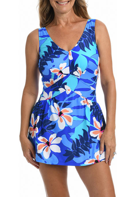 Maxine of Hollywood Aloha Orchid Empire Swim Dress