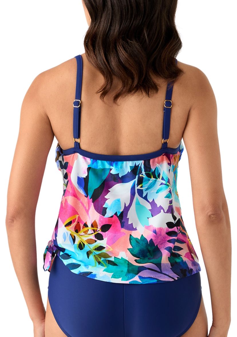 Womens Garden Abstract Floral Swimsuit