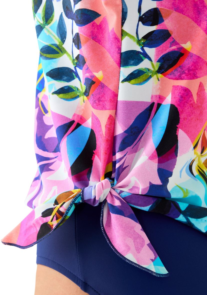 Womens Garden Abstract Floral Swimsuit