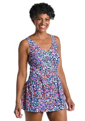 Burst Multi Empire Swim Dress