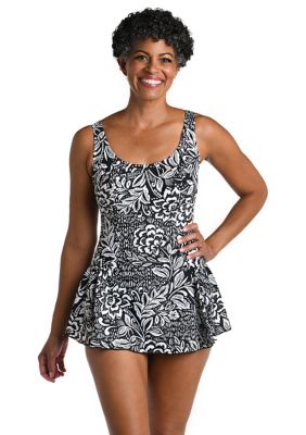 Tahitian Floral Printed Swim Dress