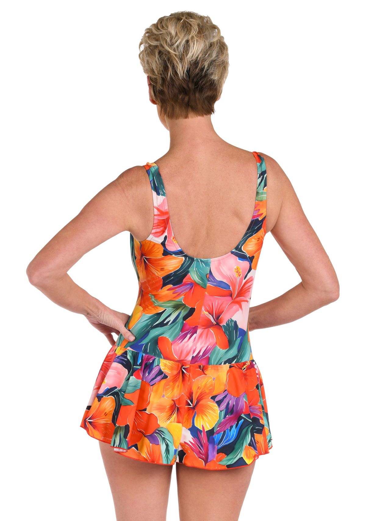 Hibiscus Princess Seam Swim Dress