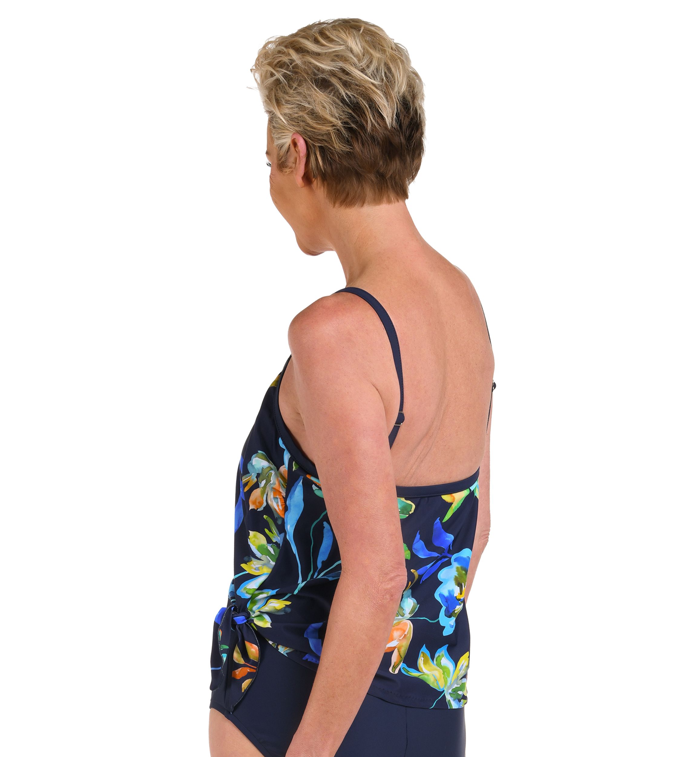Indigo Vineyard Faux Tankini Swim Top