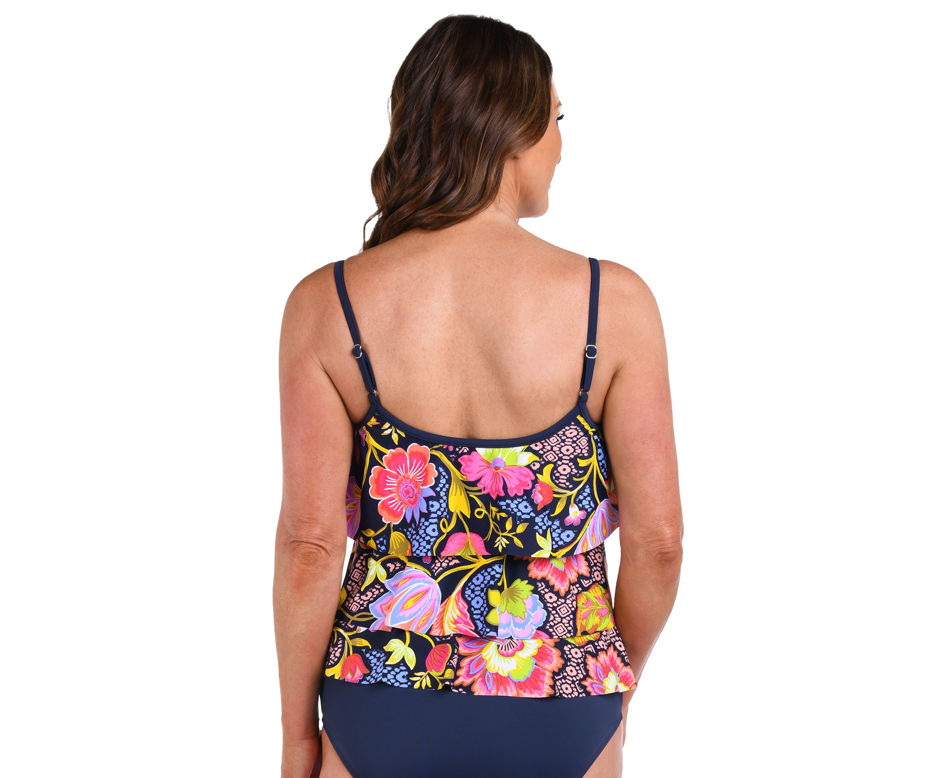 Ornamental Garden Tiered Tankini Swim Top