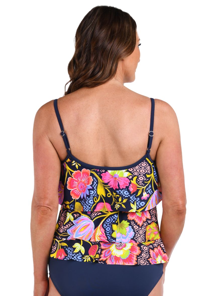 Ornamental Garden Tiered Tankini Swim Top