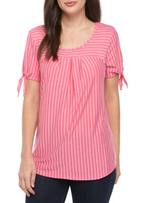 Kim Rogers® Split Sleeve Stripe Knit Top | belk