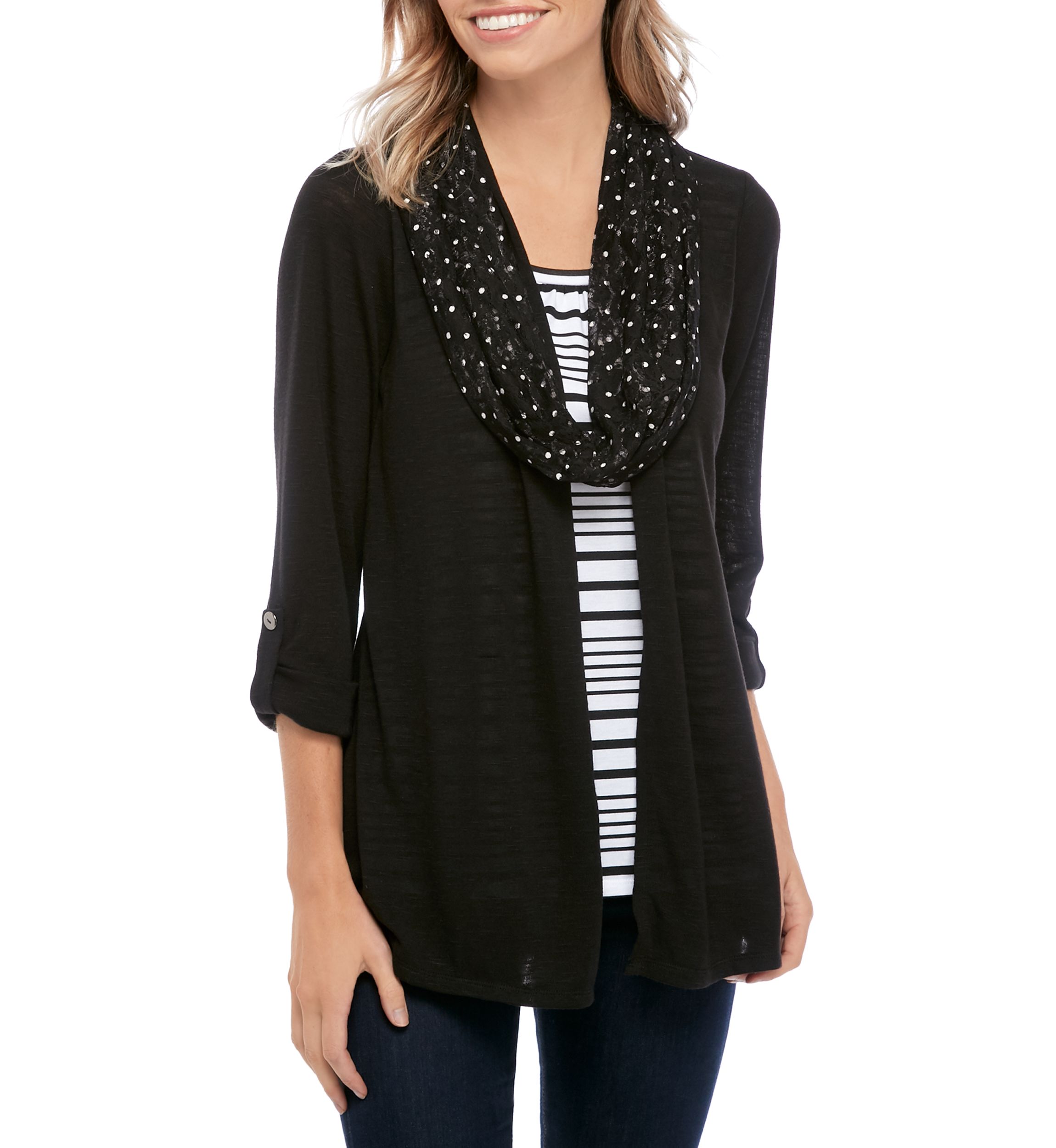Petite 3/4 Sleeve 3Fer Top