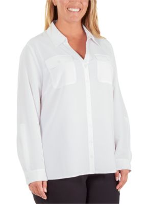 kim rogers petite printed crinkle utility to