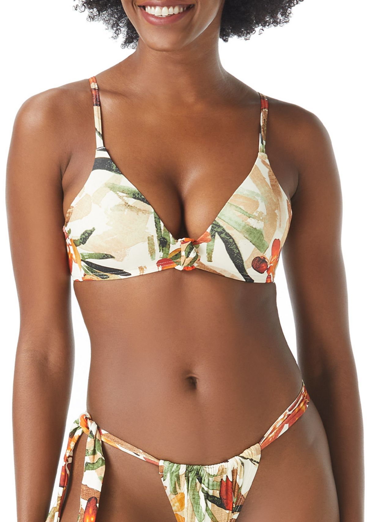 Floral Knotted Bikini Swim Top