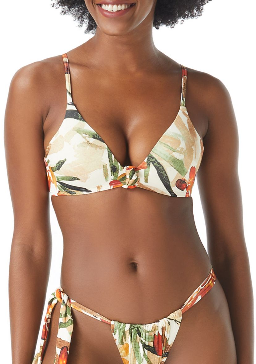 Floral Knotted Bikini Swim Top