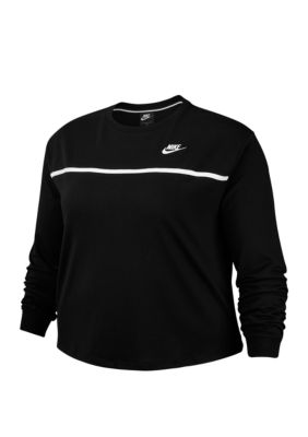 Nike® Plus Size Long Sleeve Jersey Crew Top | belk