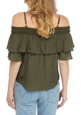 Junior's Gauzy Off-the-Shoulder Top