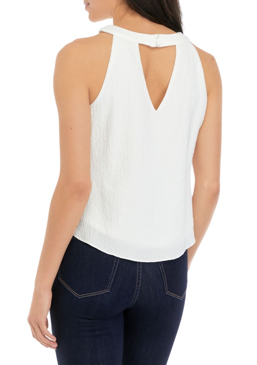 Juniors Keyhole Tank Top