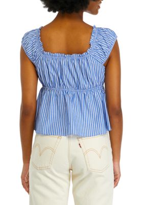 Women's Striped Poplin Tank