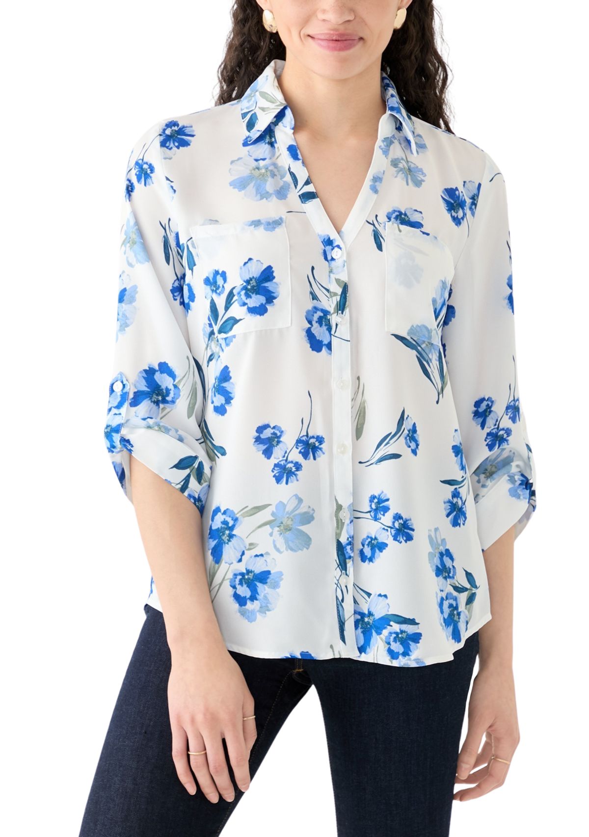 Womens Portofino Printed Blouse