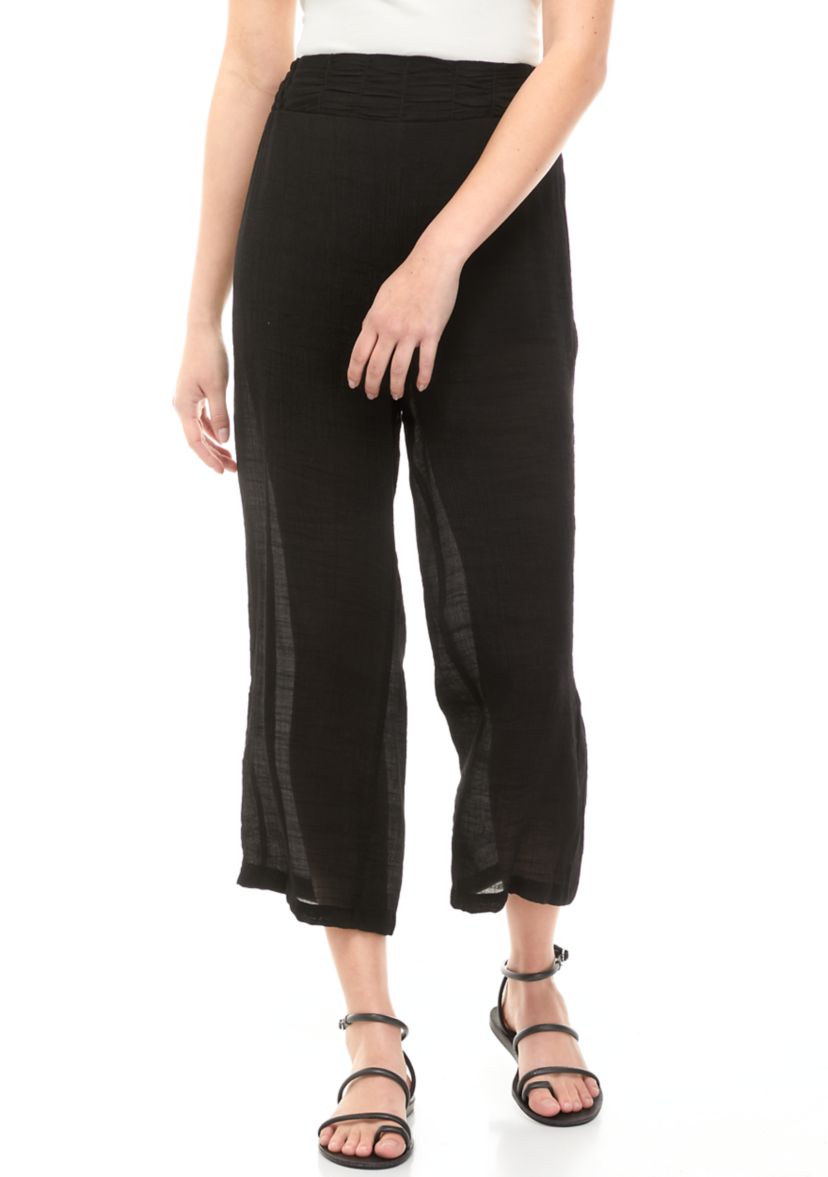 Juniors Pull On Wide Leg Pants
