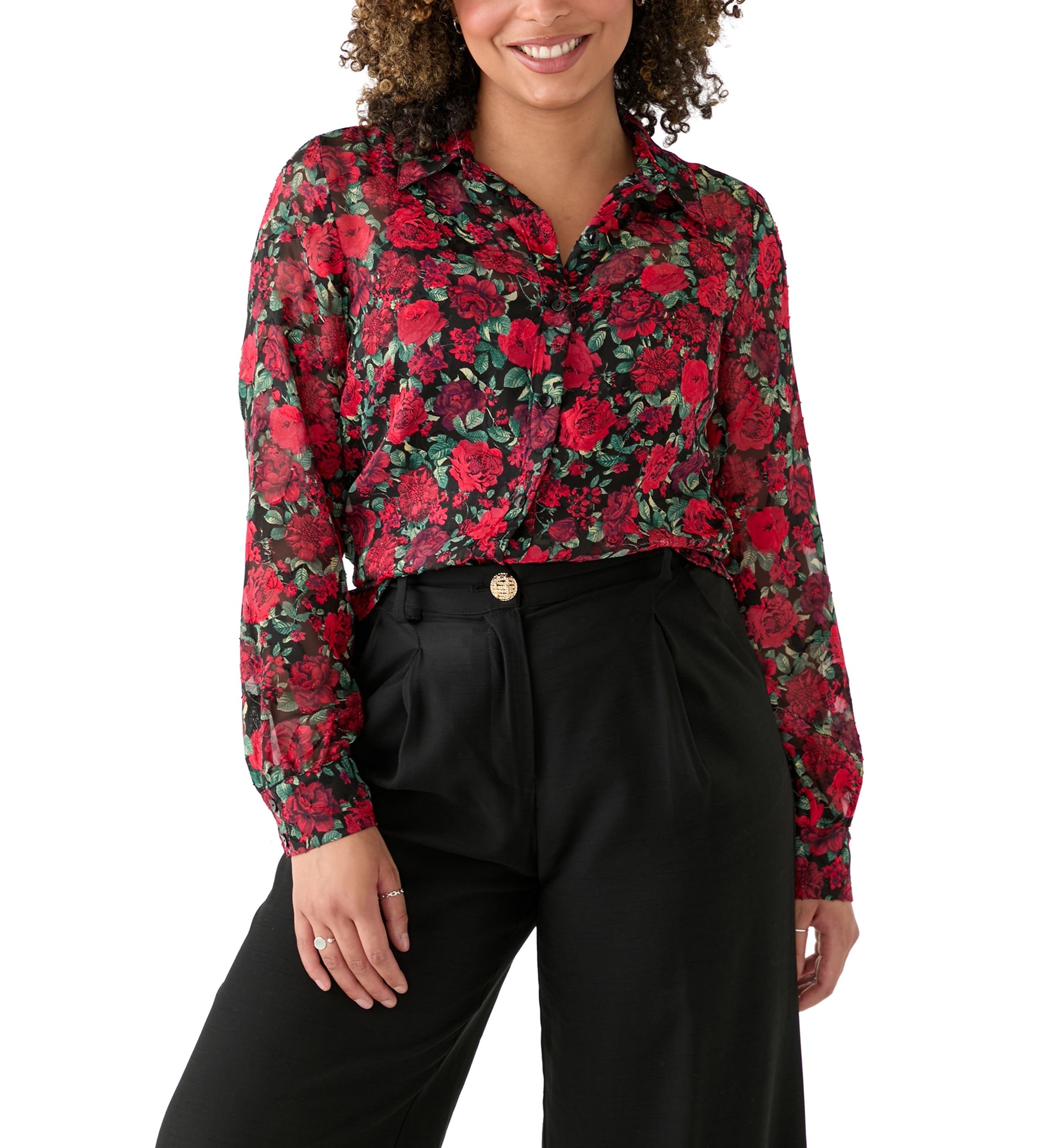 Womens Satin Printed Portofino Top