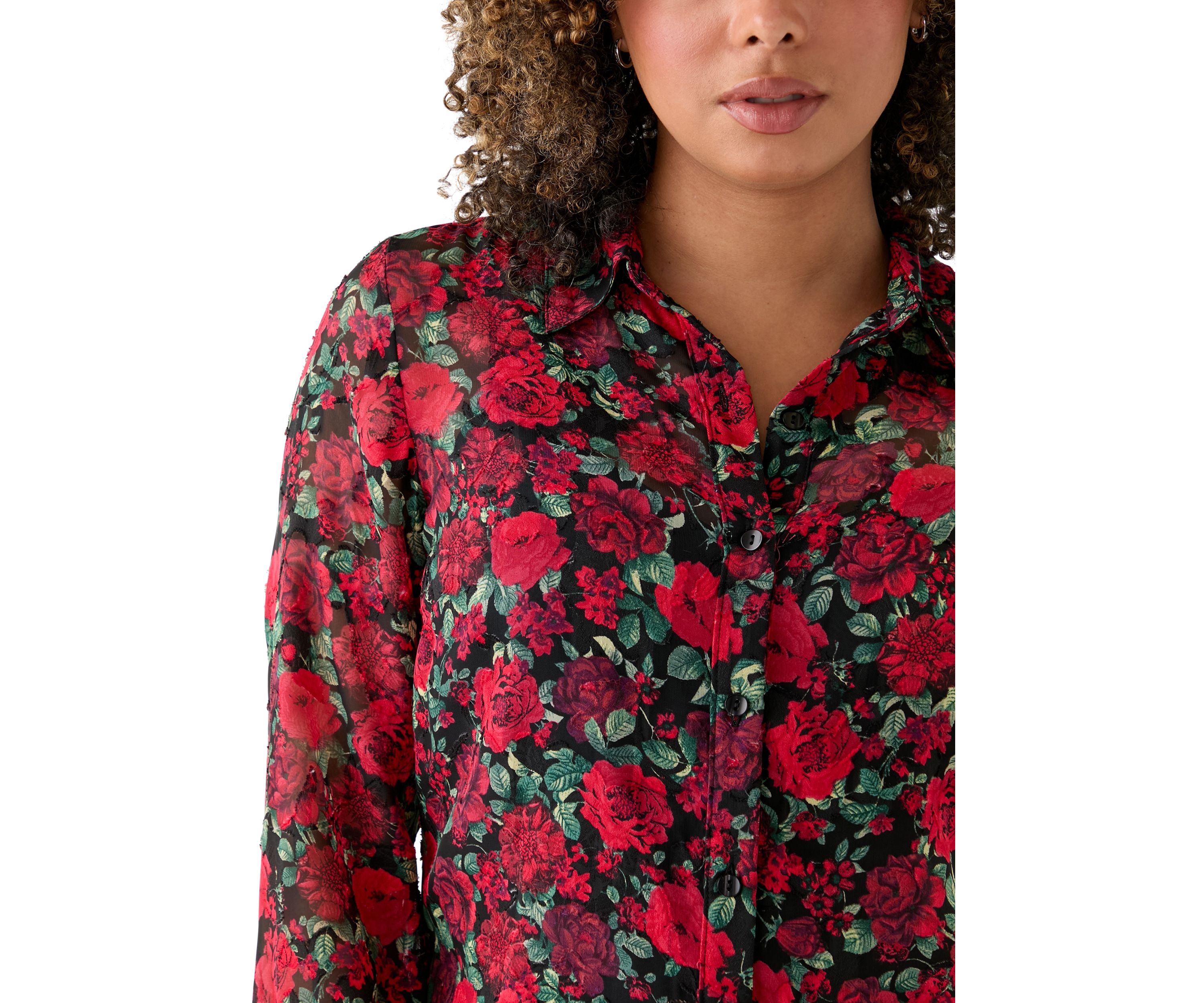 Juniors Satin Printed Portofino Top