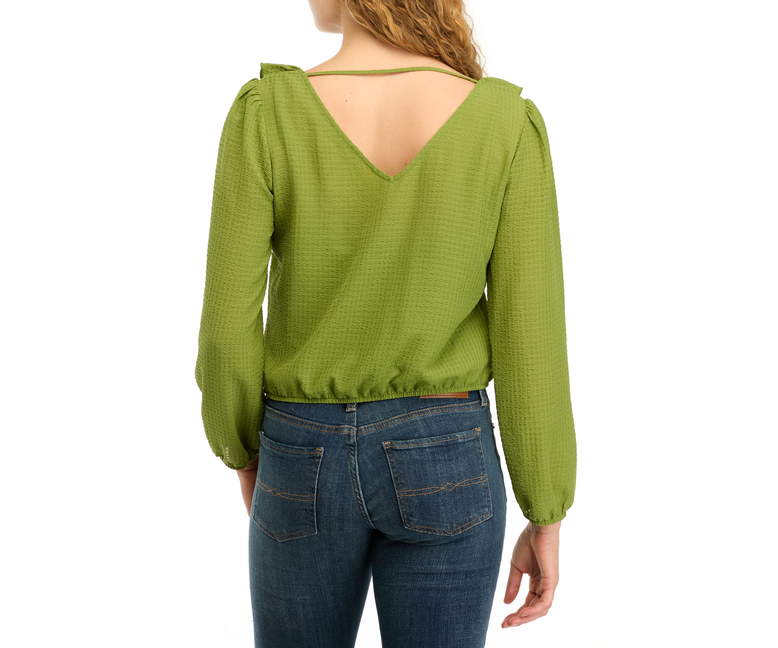 Juniors Ruffle Woven Top