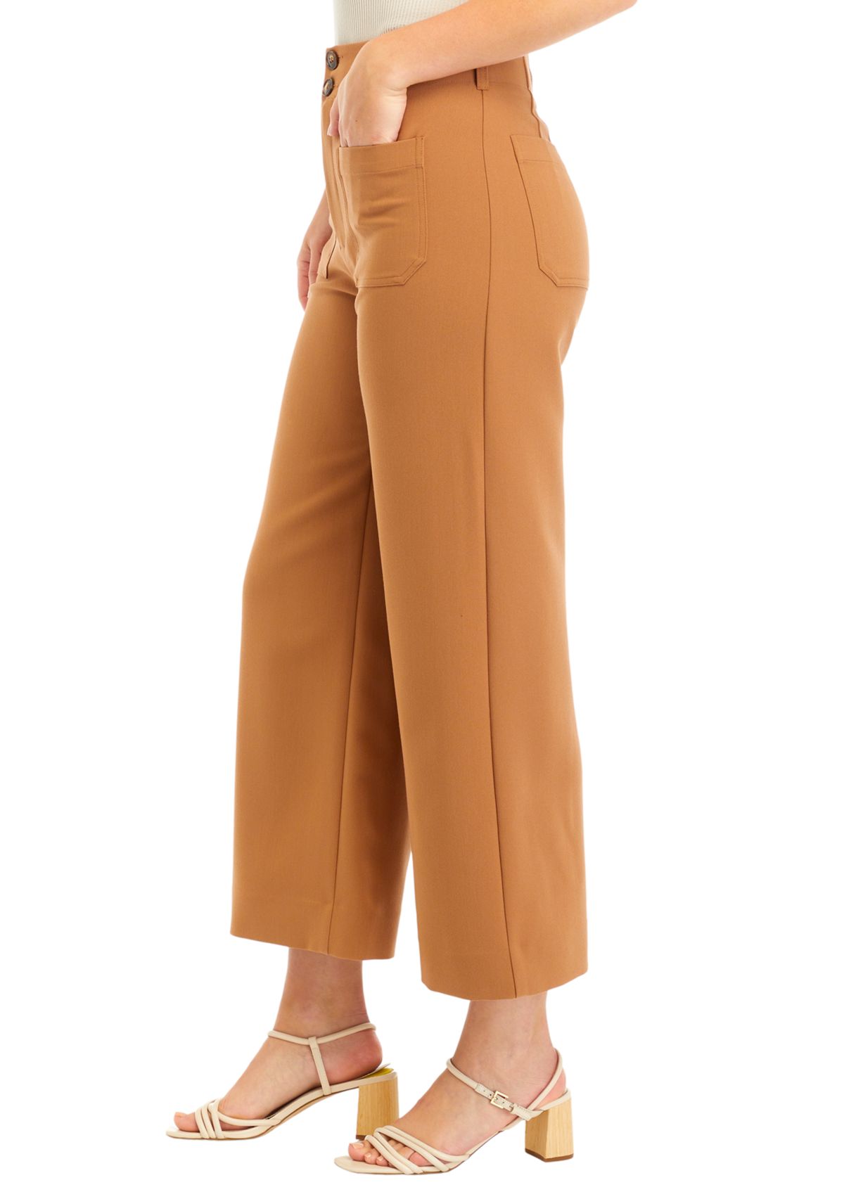 Juniors Front Pocket Cropped Pants