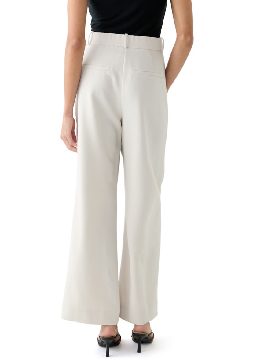 Womens Wide Leg Pleat Front Pants