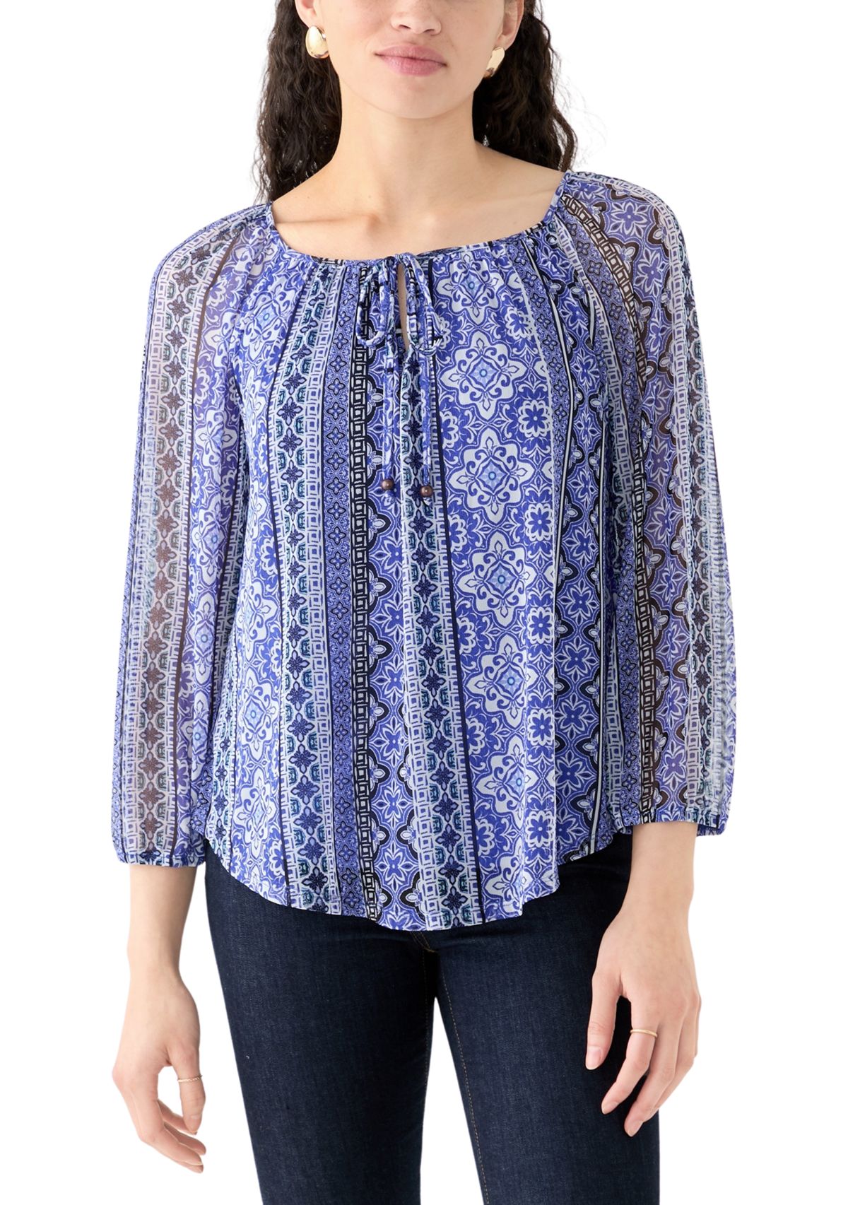 Womens Woven Printed Blouse