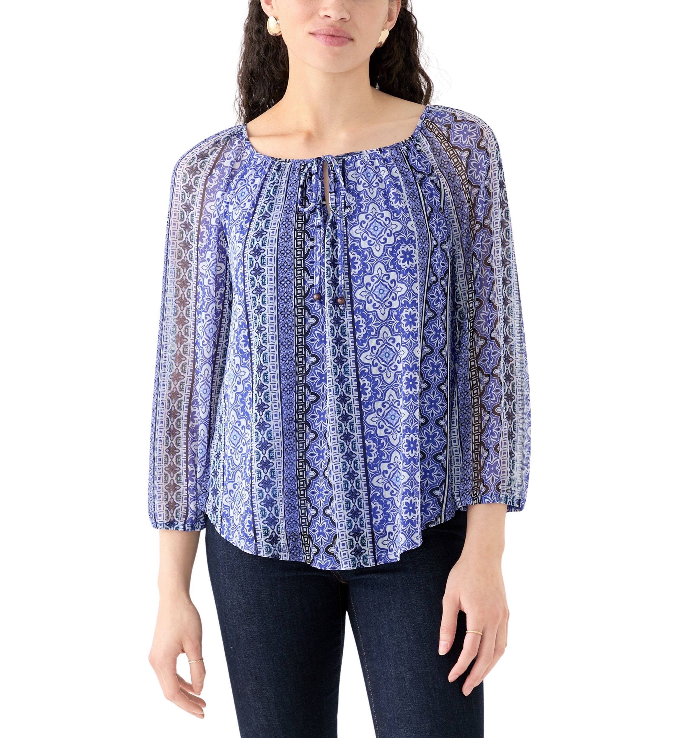 Womens Woven Printed Blouse