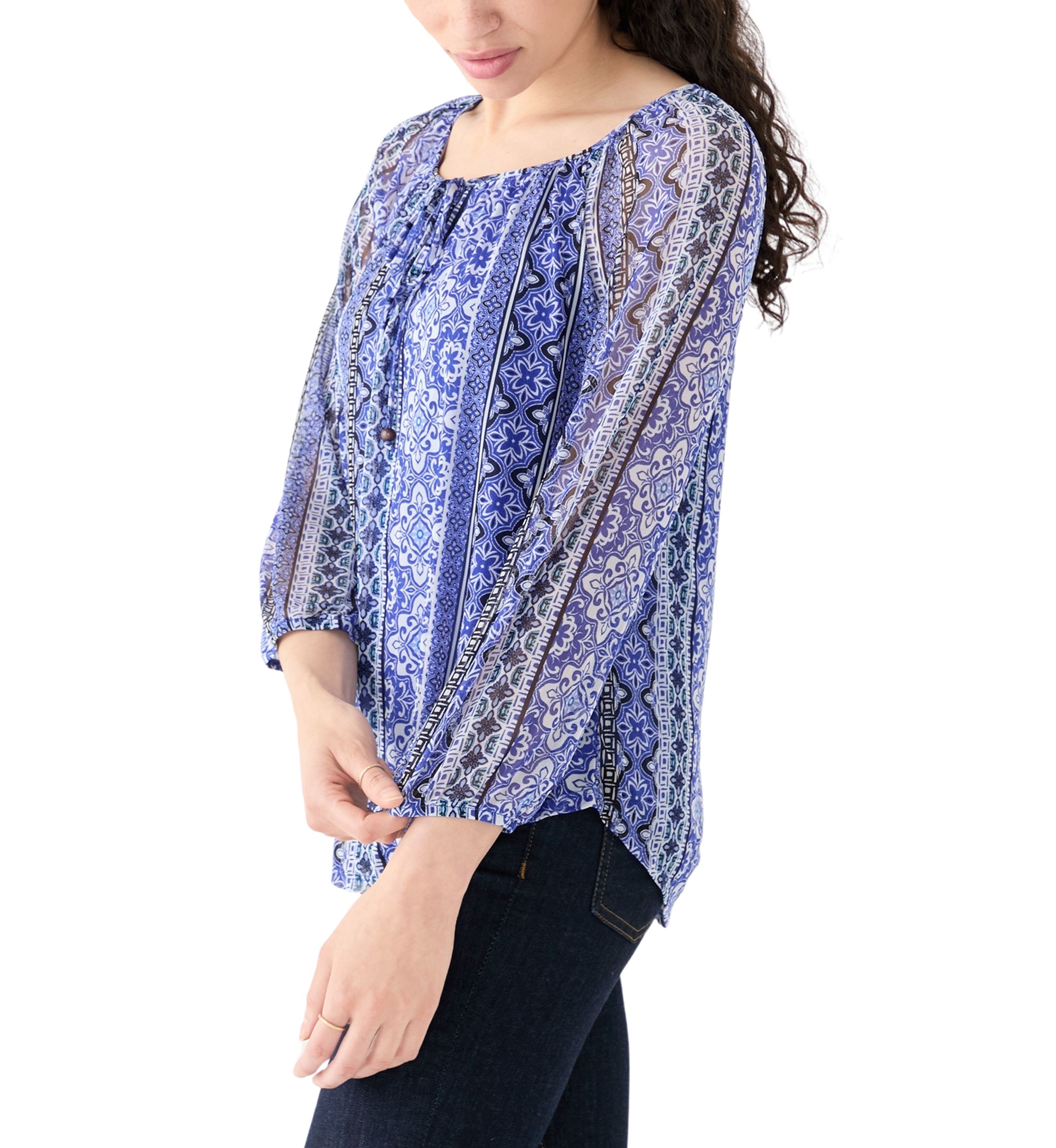 Womens Woven Printed Blouse